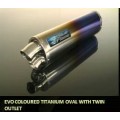 Rev Tec Evo Color titanium Oval with twin outlet for CB400